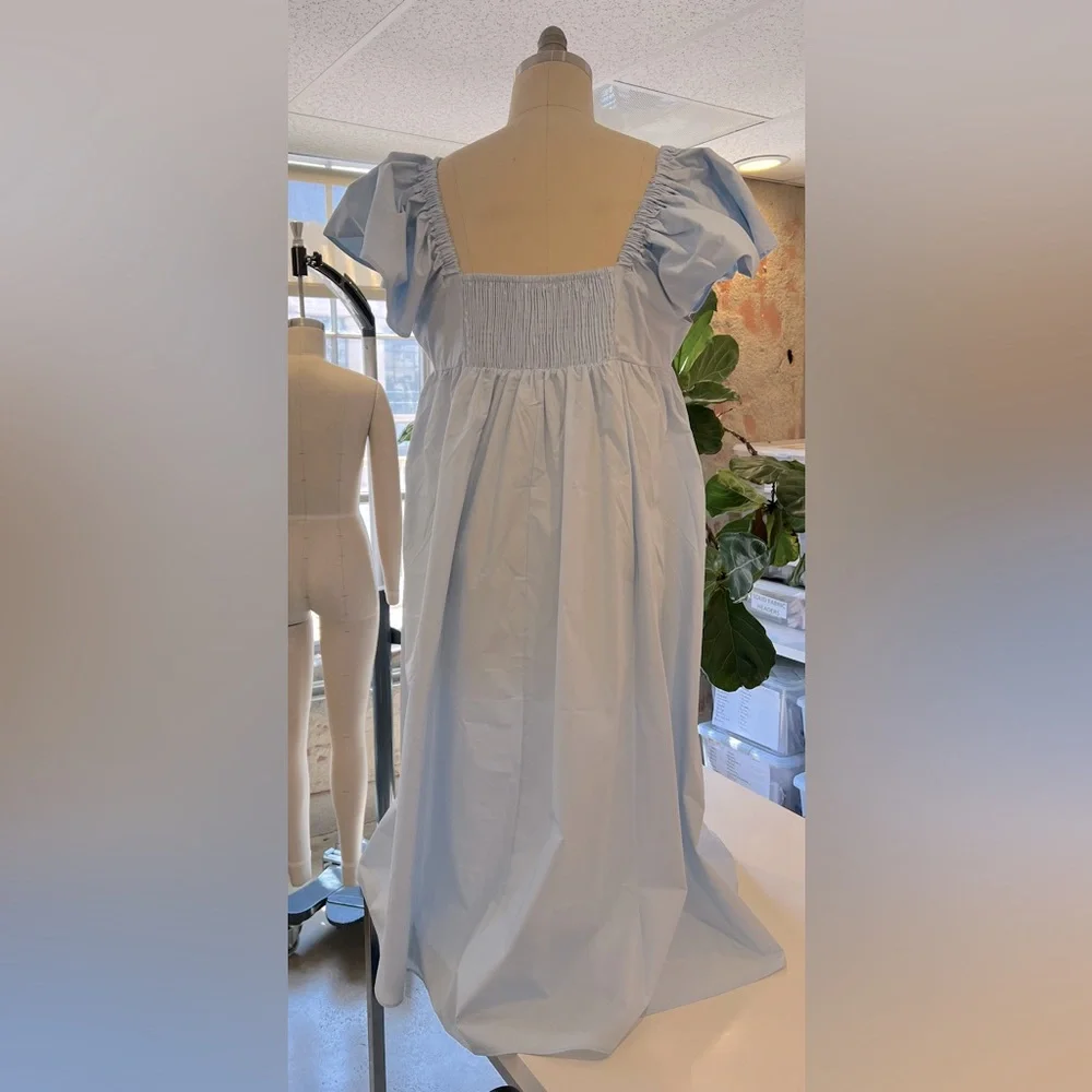 H&M Light Blue Maxi Dress with Ruffle Sleeves - Picture 5 of 6